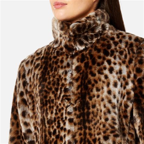 michael kors snow leopard coat|Michael Kors leopard puffer jacket.